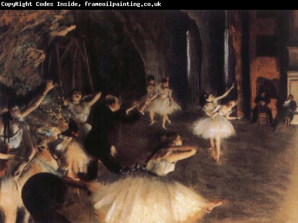 Germain Hilaire Edgard Degas The Rehearsal of the Ballet on Stage